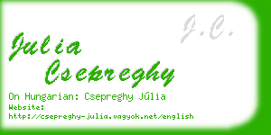 julia csepreghy business card